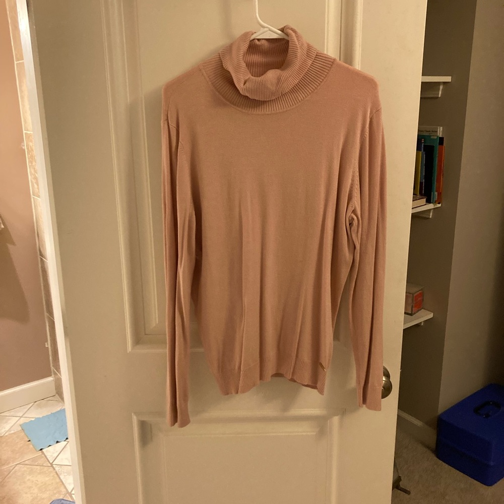 Calvin Klein light pink turtleneck sweater